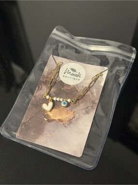 Gold - Heart & Evil Eye Bracelet